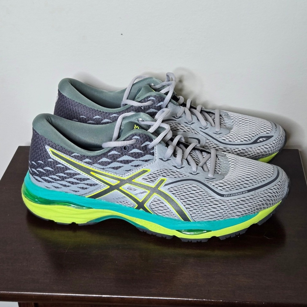 ASICS Gel-Cumulus 19 Running Shoes Womens 11 Grey Yellow Good T7B8N Sneakers